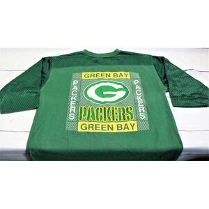 Men's Vintage Artex NFL Green Bay Packers Football Jersey T Shirt 1980s Size Lg